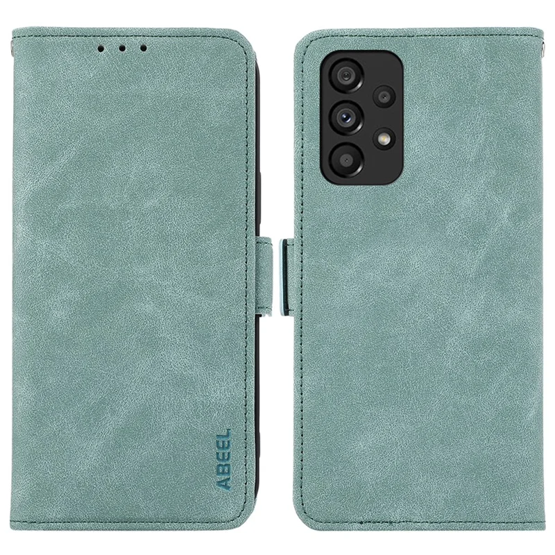 ABEEL لجهاز Samsung Galaxy A53 5G غطاء جلد مقاوم لتقنية RFID مع محفظة وحامل - أزرق فاتح