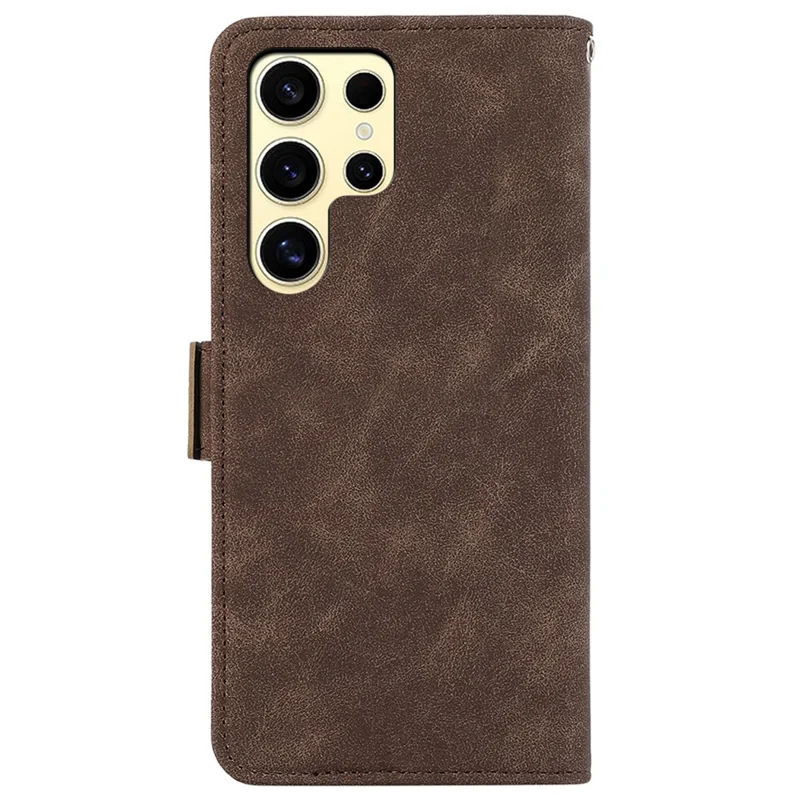 ABEEL Per Samsung Galaxy S21 Ultra 5G Custodia Portafoglio per Telefono Anti-caduta Blocco RFID Copertura in Pelle - Marrone
