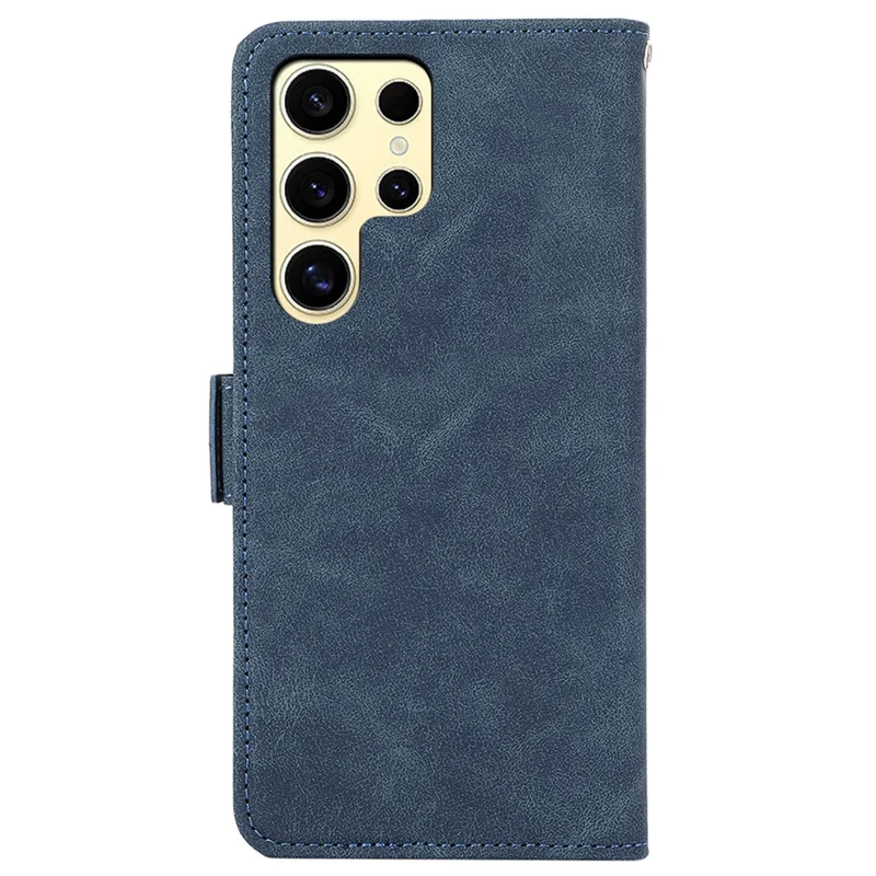 ABEEL For Samsung Galaxy S23 Ultra Case PU Leather Flip Book Protective Phone Cover RFID Blocking - Blue