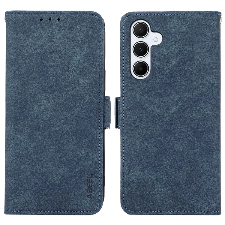 ABEEL Para Samsung Galaxy A55 5G Case Side Magnetic Clasp RFID Blocking Wallet Leather Phone Cover - Azul