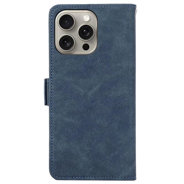 ABEEL For iPhone 12 Pro Leather Case RFID Blocking Wallet Phone Cover Side Magnetic Clasp - Blue