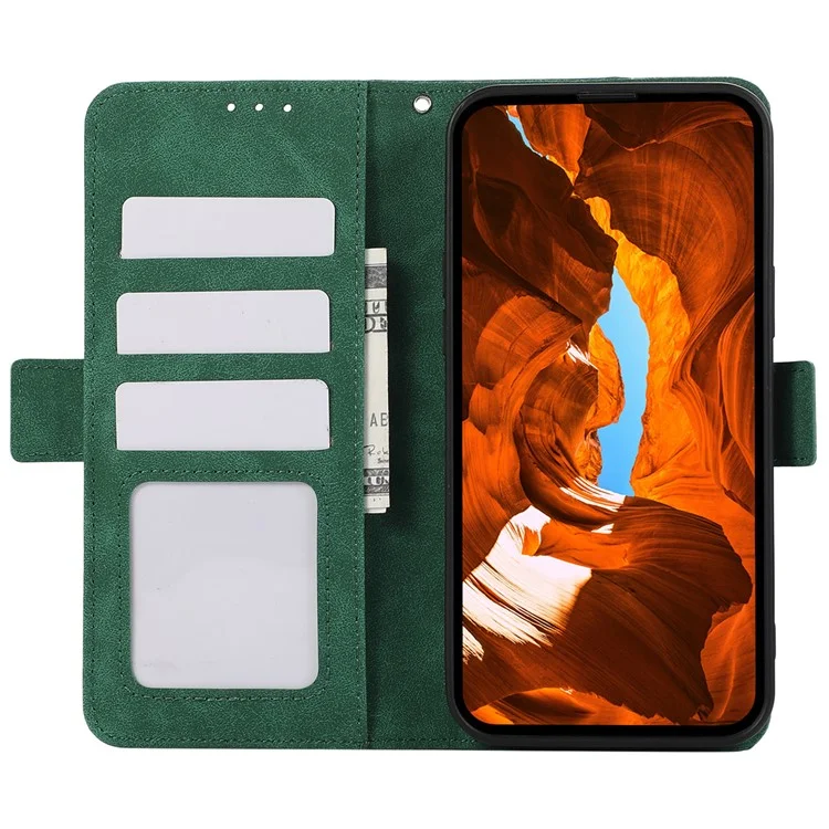 ABEEL For iPhone 13 Pro Max Funda de Teléfono Cartera RFID Blocking Flip Cover de Cuero Magnético Lateral - Verde