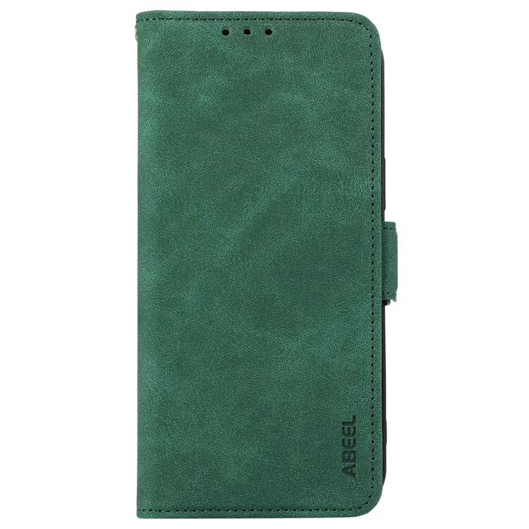 ABEEL For iPhone 13 Pro Max Funda de Teléfono Cartera RFID Blocking Flip Cover de Cuero Magnético Lateral - Verde