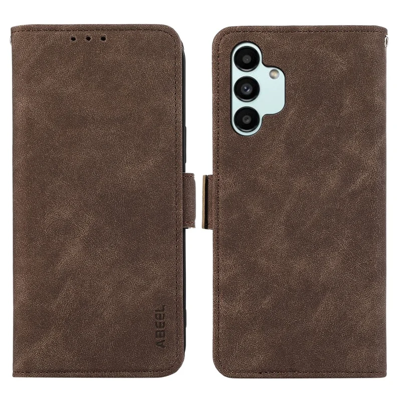 ABEEL For Samsung Galaxy A13 5G / A04s 4G (164.7mm) Case RFID Blocking Leather Phone Cover - Brown