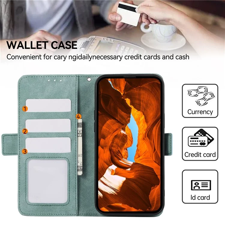 ABEEL Para iPhone 13 Pro Funda de Piel con Cierre Magnético Lateral Bloqueo de RFID Funda Cartera para Teléfono - Azul Bebé