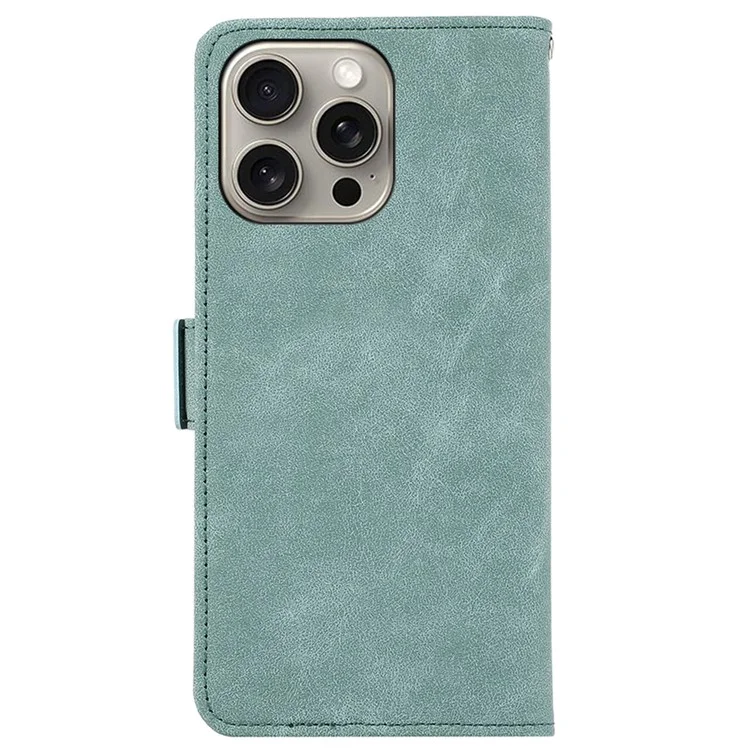 ABEEL Para iPhone 13 Pro Funda de Piel con Cierre Magnético Lateral Bloqueo de RFID Funda Cartera para Teléfono - Azul Bebé