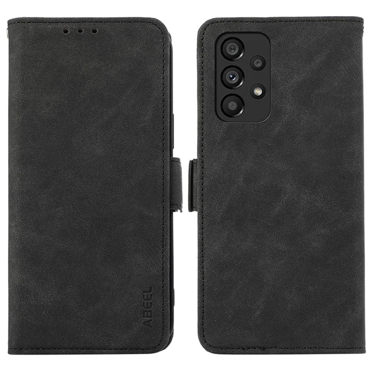 ABEEL Para Samsung Galaxy A23 4G / A23 5G (Versión Global) Funda con Cierre Magnético Lateral de Cuero para Teléfono - Negro