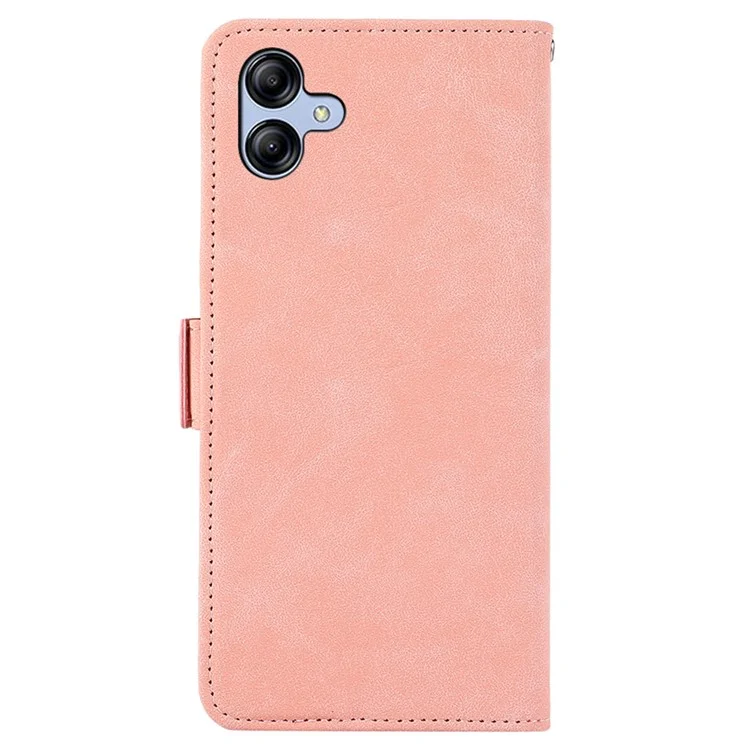 ABEEL Para Samsung Galaxy A05 4G Case RFID Blocking Wallet Drop-proof Leather Phone Cover - Pink