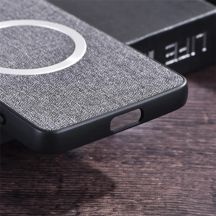 For Sony Xperia 1 VI Case Magnetic TPU+Cloth Shock-Absorbent Phone Cover - Grey