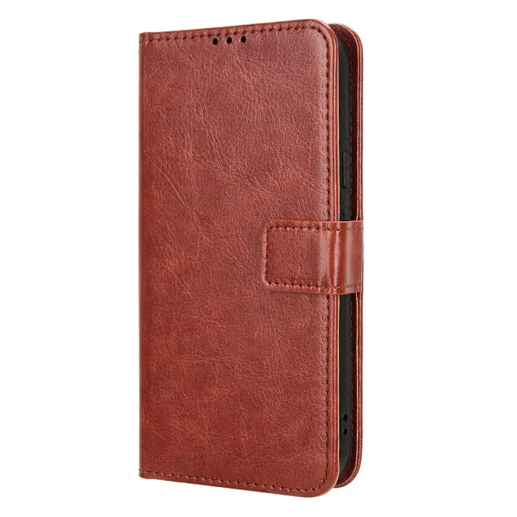 Para Google Pixel 9 Pro / Pixel 9 Case Crazy Horse Texture PU Leather Wallet Protective Phone Cover - Marrón