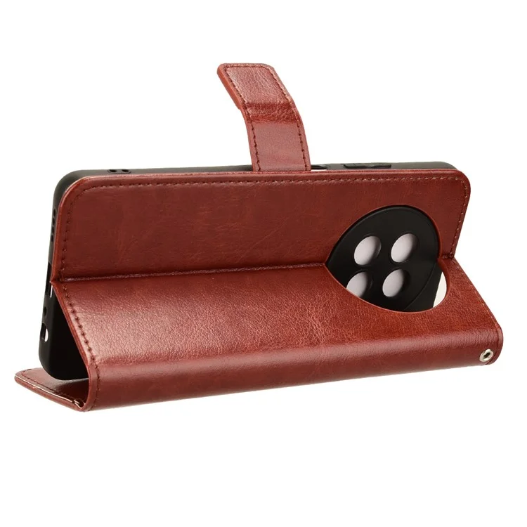 For Realme Narzo 70x 5G / C65 5G / Narzo N65 5G / 13 5G / 12 5G / 12x 5G Wallet Case Crazy Horse Texture Stand Leather Phone Cover - Brown