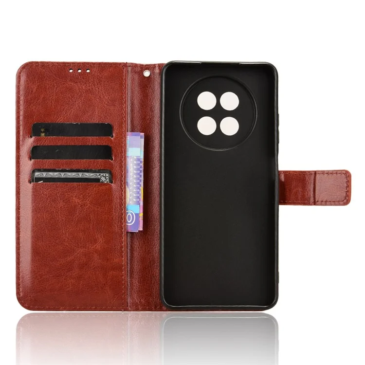 For Realme Narzo 70x 5G / C65 5G / Narzo N65 5G / 13 5G / 12 5G / 12x 5G Wallet Case Crazy Horse Texture Stand Leather Phone Cover - Brown