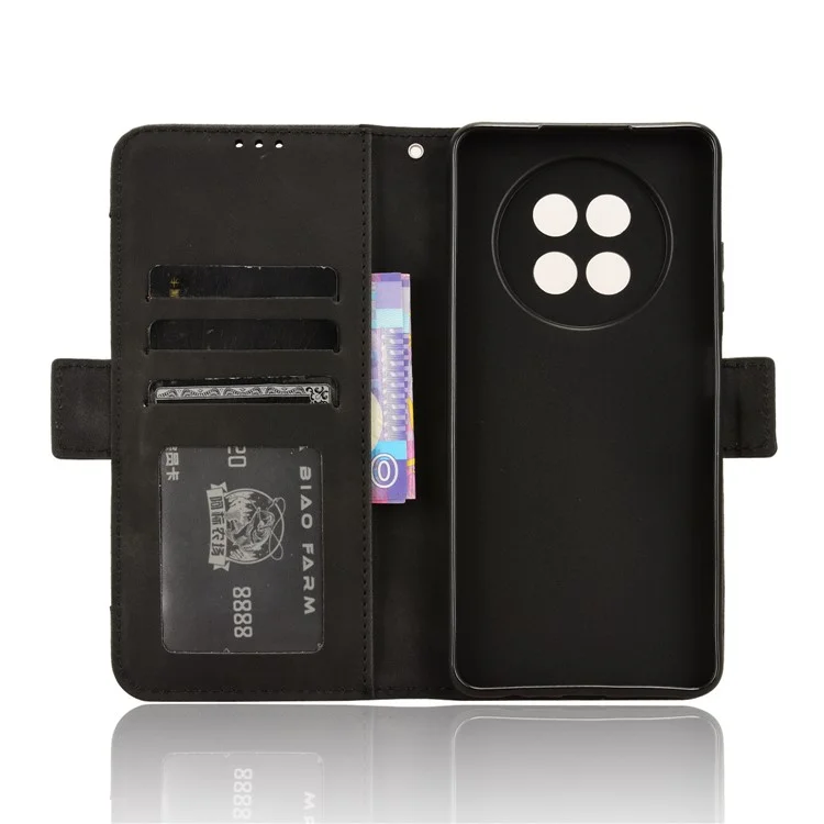 For Realme Narzo 70x 5G / C65 5G / Narzo N65 5G / 13 5G / 12 5G / 12x 5G Card Slots Case Anti-Drop Magnetic Closure Leather Phone Cover - Black
