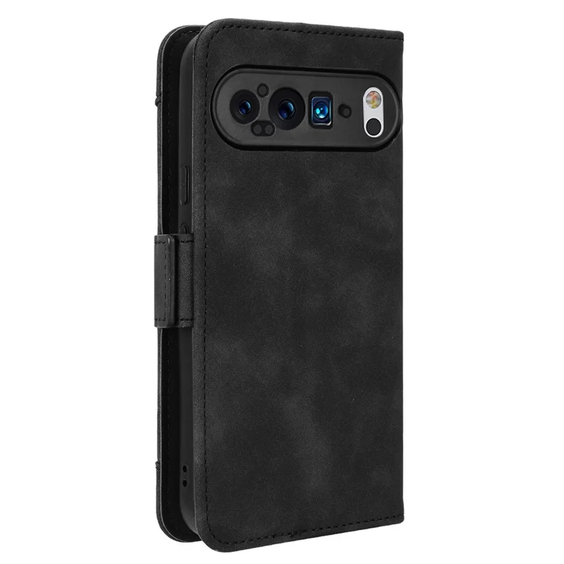 For Google Pixel 9 Pro XL Case PU Leather Stand Wallet Phone Cover with Multi Card Slots - Black
