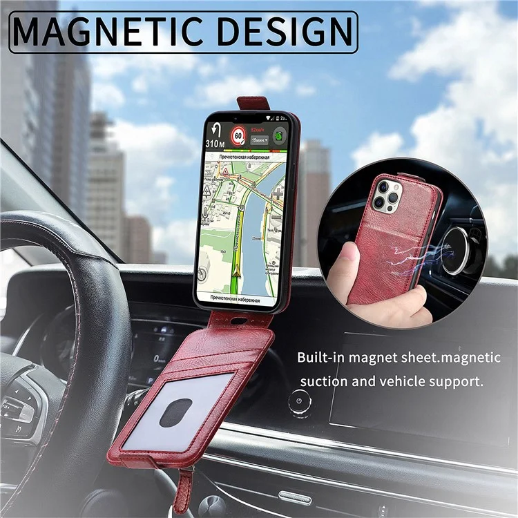 Pour Google Pixel 8a Case de Fermeture à Glissière Vertical Flip Leather Cover Téléphone - Rouge
