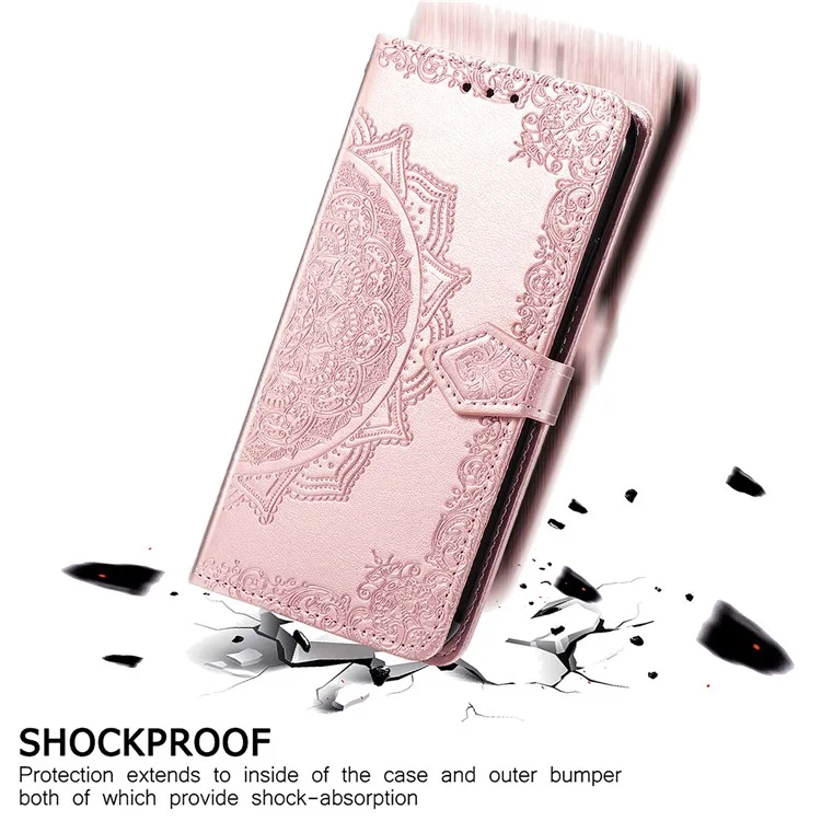 For Honor X9b 5G / Magic6 Lite 5G / X50 5G Case Mandala Flower Wallet Leather Phone Cover - Rose Gold