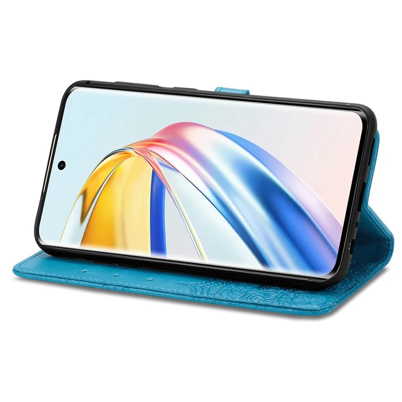 For Honor X9b 5G / Magic6 Lite 5G / X50 5G Case Mandala Flower Wallet Leather Phone Cover - Blue