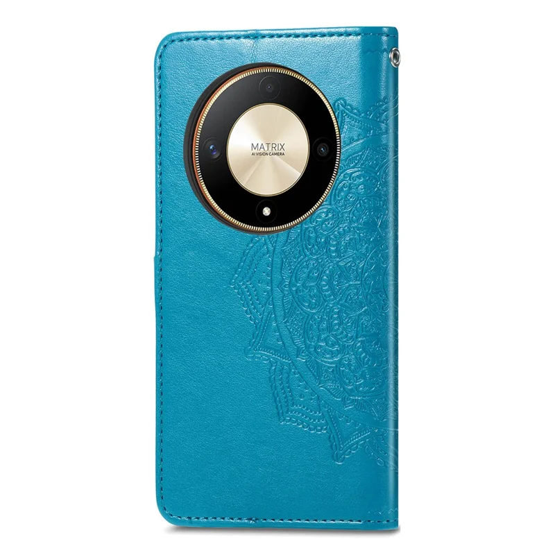 For Honor X9b 5G / Magic6 Lite 5G / X50 5G Case Mandala Flower Wallet Leather Phone Cover - Blue