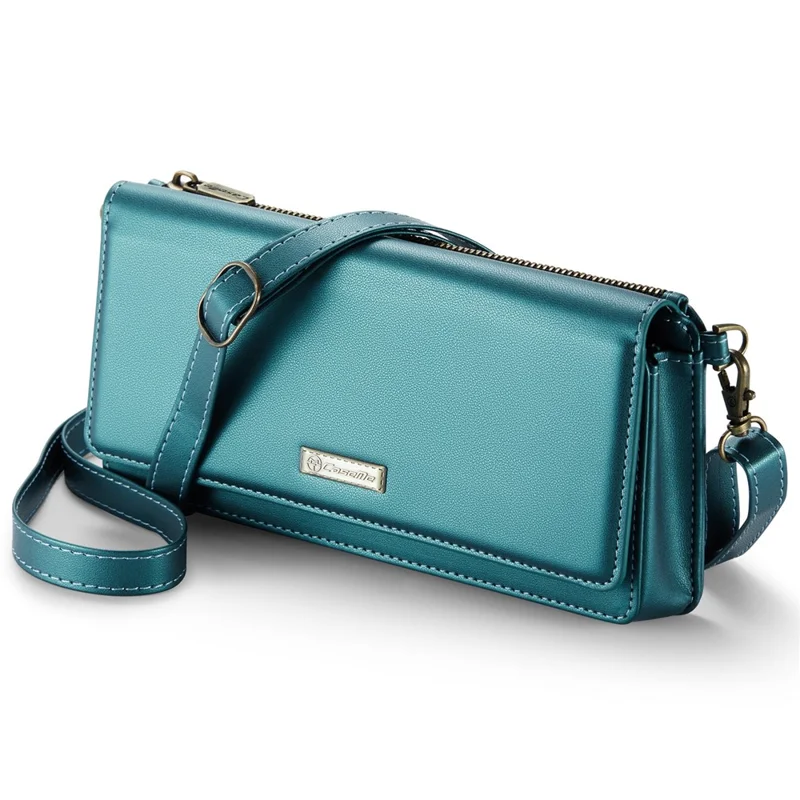CASEME Me30 4.0-6.7 inch Phone Leather Bag RFID Blocking Wallet Crossbody Phone Bag - Green