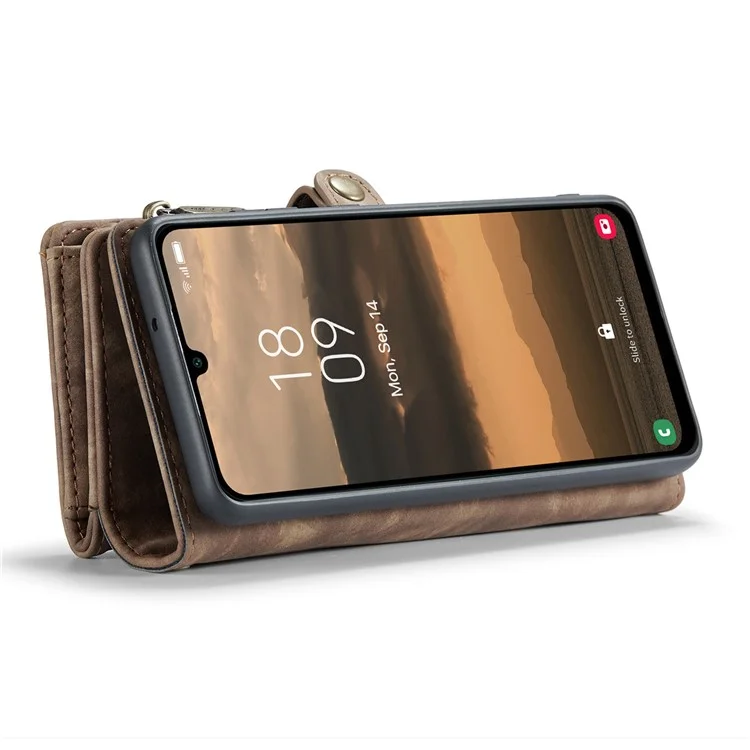 For Samsung Galaxy A25 5G (Global) (161mm) Phone Cases CASEME Leather Cover with Detachable Wallet and Strap - Brown