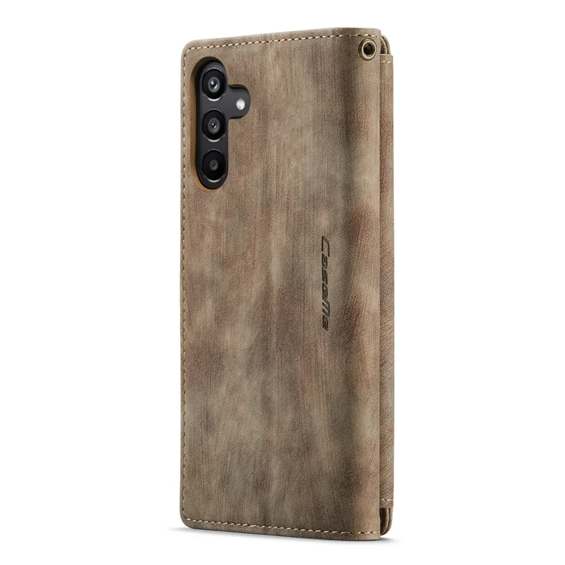 CASEME C30 Series для Samsung Galaxy A15 4G / 5G Чехол с 10 слотами для карт Кожаный флип Защитный чехол для телефона - Коричневый