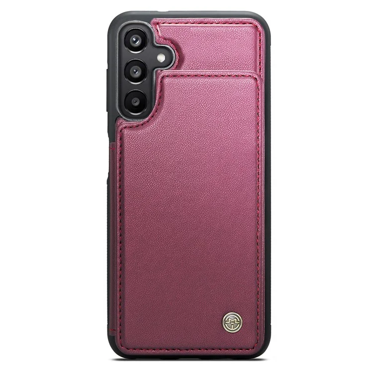 CASEME C22 Série Pour Samsung Galaxy A15 4G / 5G Étui Cuir Blocage RFID 5 Fentes Carte Support de Dos - Rouge