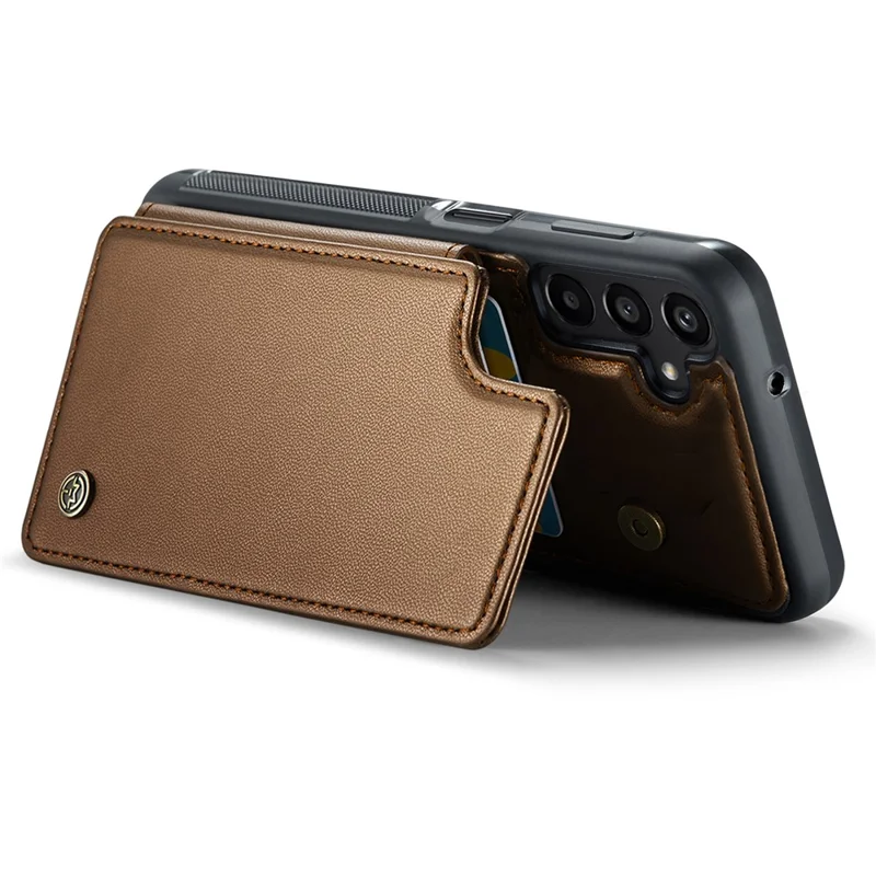 CASEME C22 Series Per Samsung Galaxy A15 4G / 5G Custodia Pelle RFID Blocking 5 Slot per Schede Supporto Posteriore - Marrone