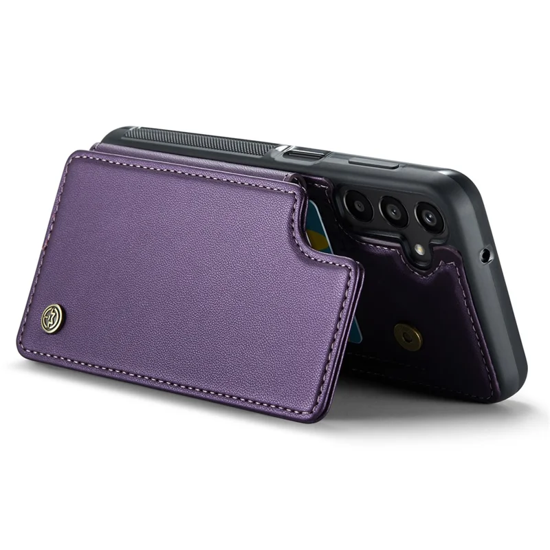 CASEME C22 Série Pour Samsung Galaxy A15 4G / 5G Étui en Cuir Blocage RFID 5 Emplacements pour Cartes Support Arrière - Violet