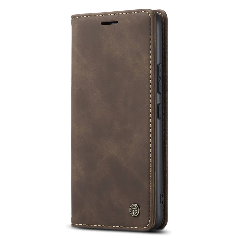 CASEME 013 Série Pour Xiaomi Redmi Note 13 Pro 4G / Poco M6 Pro 4G Étui en Cuir Porte-Cartes Coque de Téléphone - Café