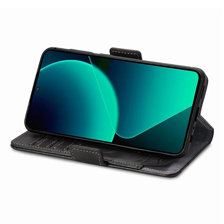 CASENEO 002 Series для Xiaomi 13T / 13T Pro / Redmi K60 Ultra Чехол Кожаный RFID-блокирующий Чехол для телефона - Черный