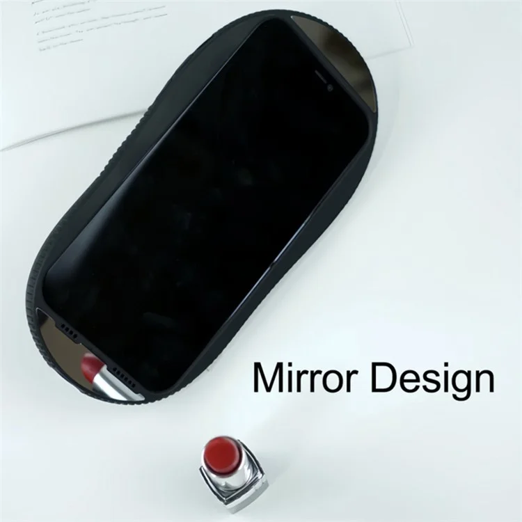 Für iPhone 12 Pro Max Kickstand-Hülle Slipper Design TPU Phone Cover - Schwarz