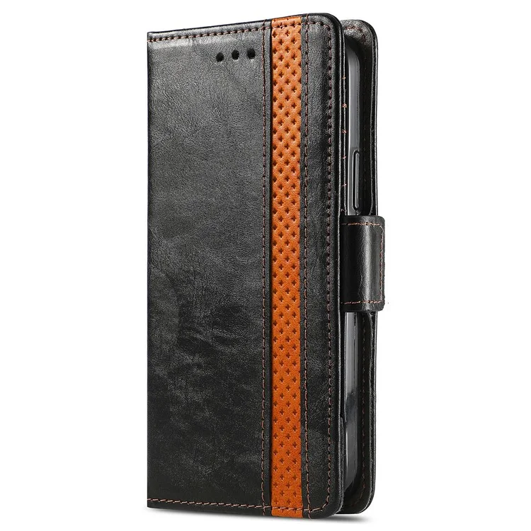 For Motorola Moto G84 5G Phone Cases CASENEO PU Leather Cover Stand with RFID Blocking Wallet - Black