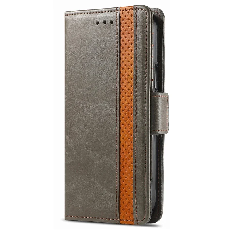 For Xiaomi Redmi Note 12S 4G Phone Cases CASENEO PU Leather Cover Stand with RFID Blocking Wallet - Grey