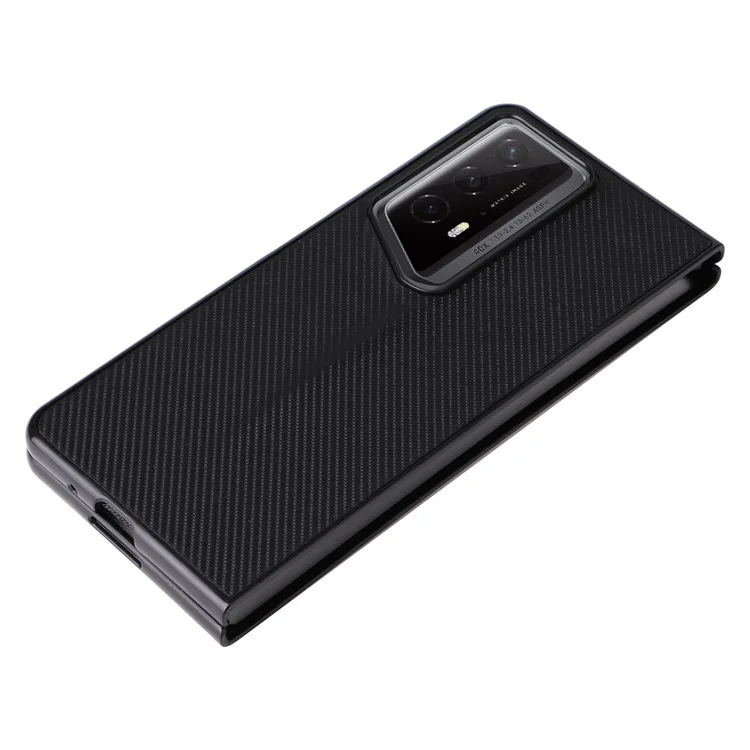 For Honor Magic V2 RSR Porsche Design Case Carbon Fiber Texture Leather Coated PC Phone Cover - Schwarz