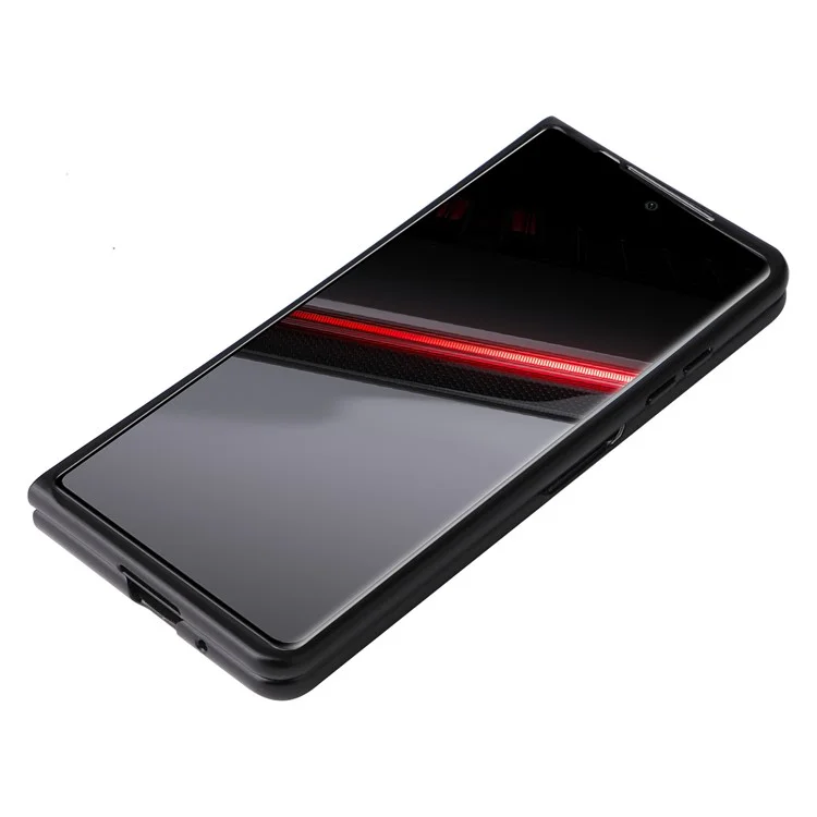 For Honor Magic V2 RSR Porsche Design Case Carbon Fiber Texture Leather Coated PC Phone Cover - Schwarz