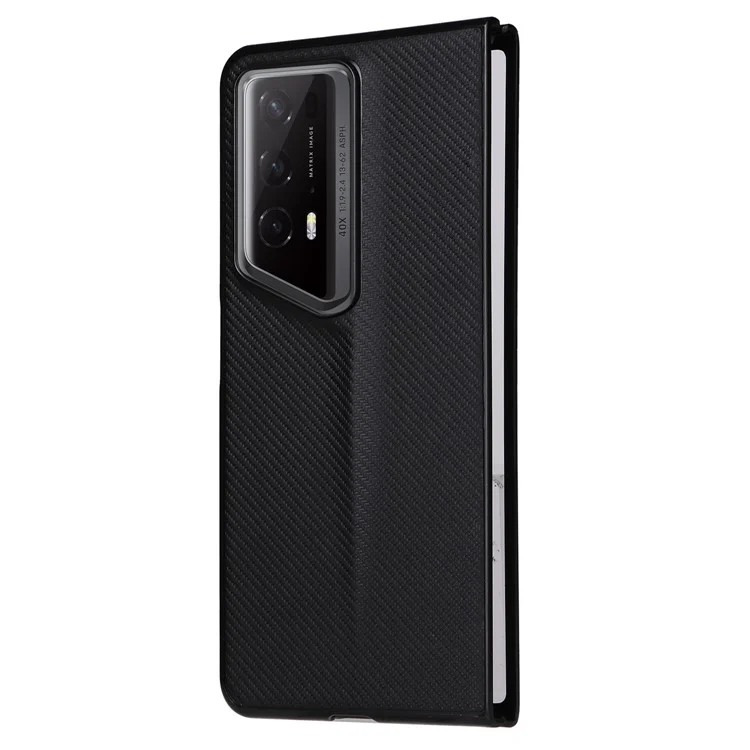 For Honor Magic V2 RSR Porsche Design Case Carbon Fiber Texture Leather Coated PC Phone Cover - Schwarz