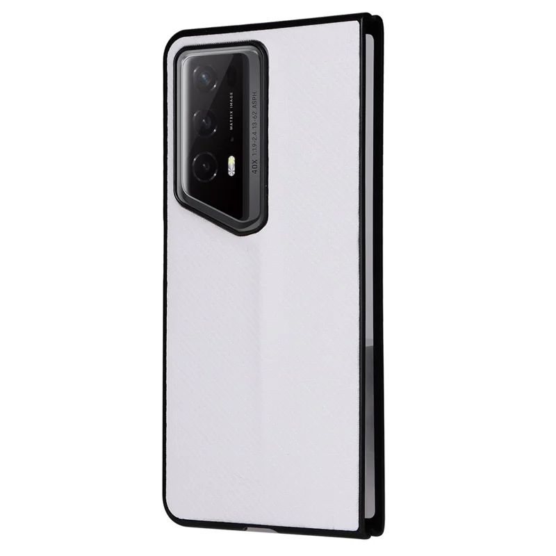 For Honor Magic V2 RSR Porsche Design Case Carbon Fiber Texture Leather Coated PC Phone Cover - White