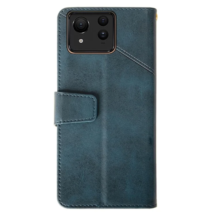 IDEWEI For Asus Zenfone 11 Ultra 5G Cover Card Slots Holder Calf Texture PU Leather Phone Case - Blue