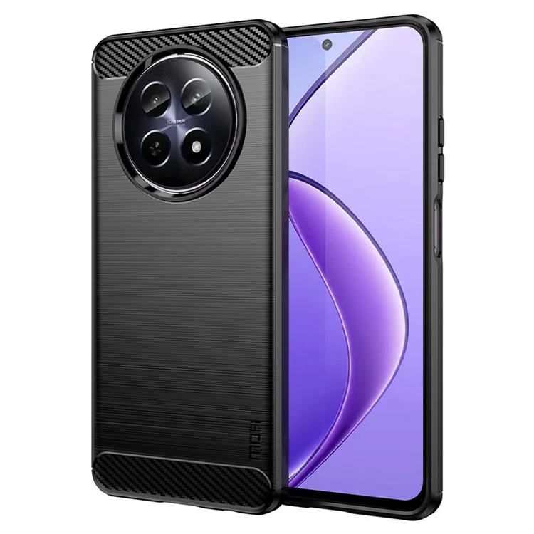 MOFI JK TPU Series-1 For Realme 12 5G Case Brushed Anti-Fall TPU Phone Cover - Black