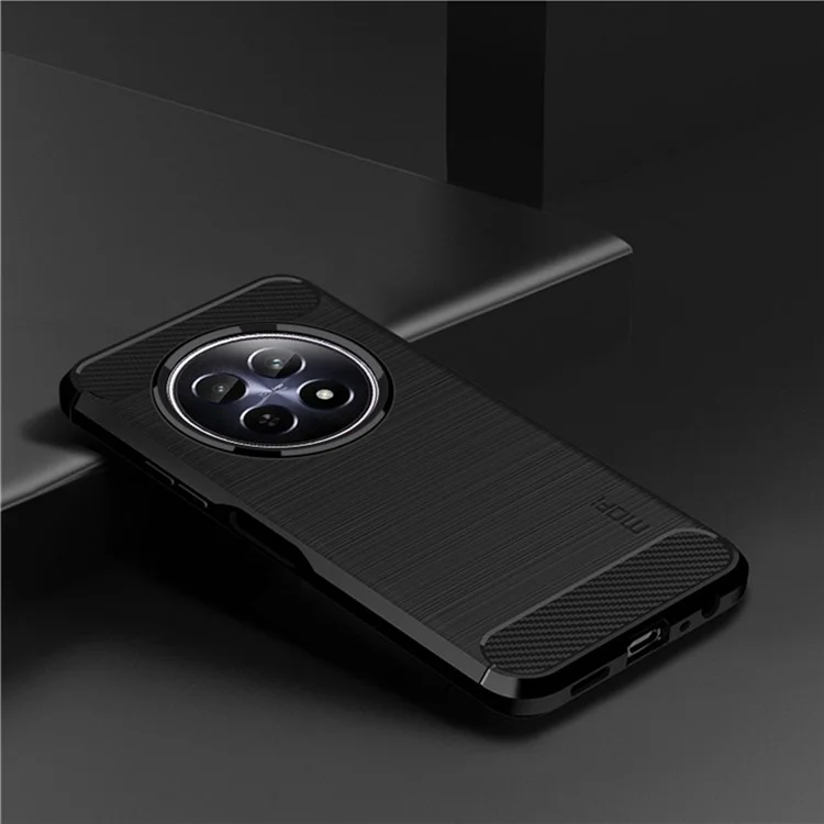 MOFI JK TPU Series-1 For Realme 12 5G Case Brushed Anti-Fall TPU Phone Cover - Black