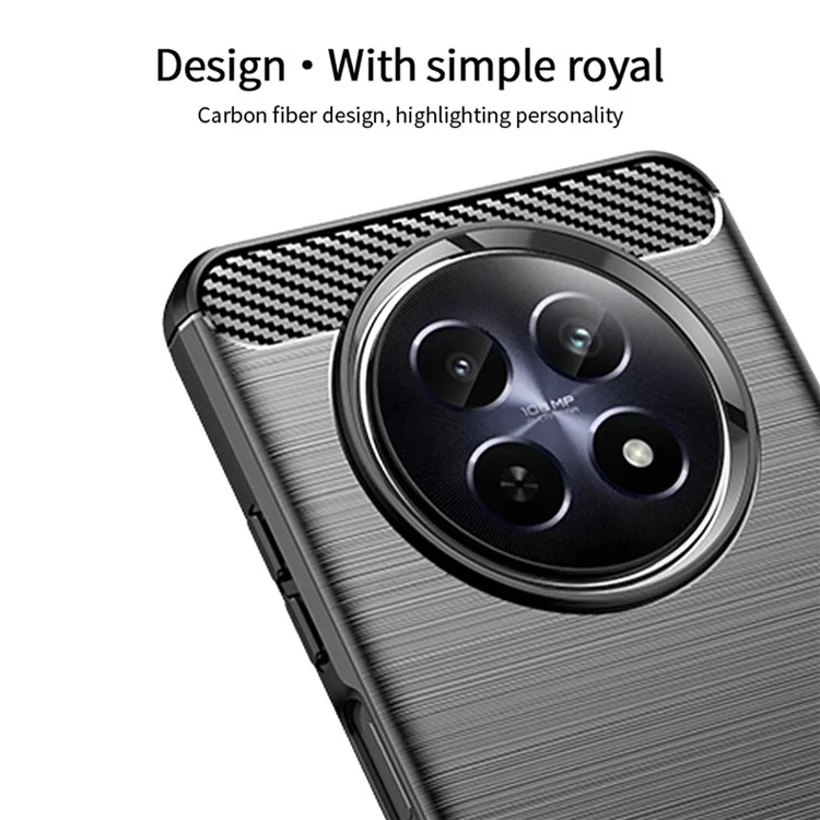 MOFI JK TPU Series-1 For Realme 12 5G Case Brushed Anti-Fall TPU Phone Cover - Black