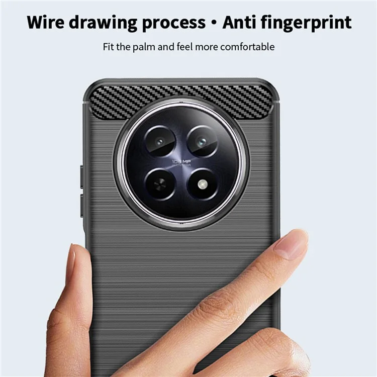 MOFI JK TPU Series-1 For Realme 12 5G Case Brushed Anti-Fall TPU Phone Cover - Black