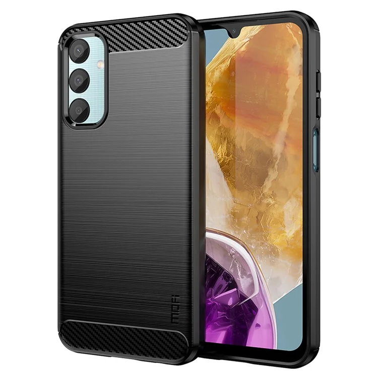 MOFI JK TPU Série-1 Para Samsung Galaxy M15 5G / F15 5G Case Brushed Soft TPU Phone Cover - Preto
