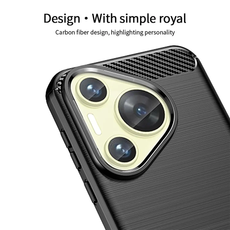 MOFI JK TPU Series-1 Für Huawei Pura 70 Case Brushed Drop Protection Back Phone Cover - Schwarz