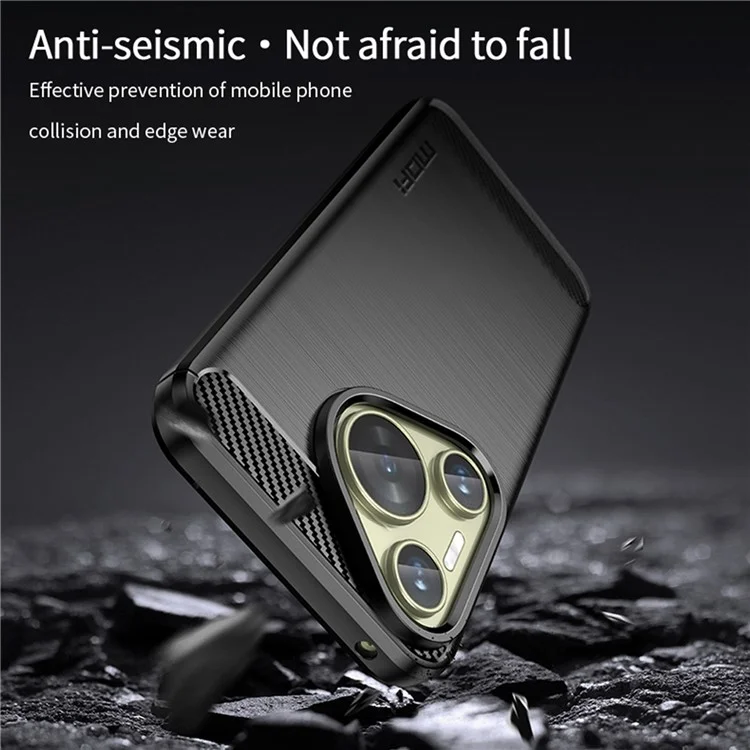 MOFI JK TPU Series-1 Für Huawei Pura 70 Case Brushed Drop Protection Back Phone Cover - Schwarz