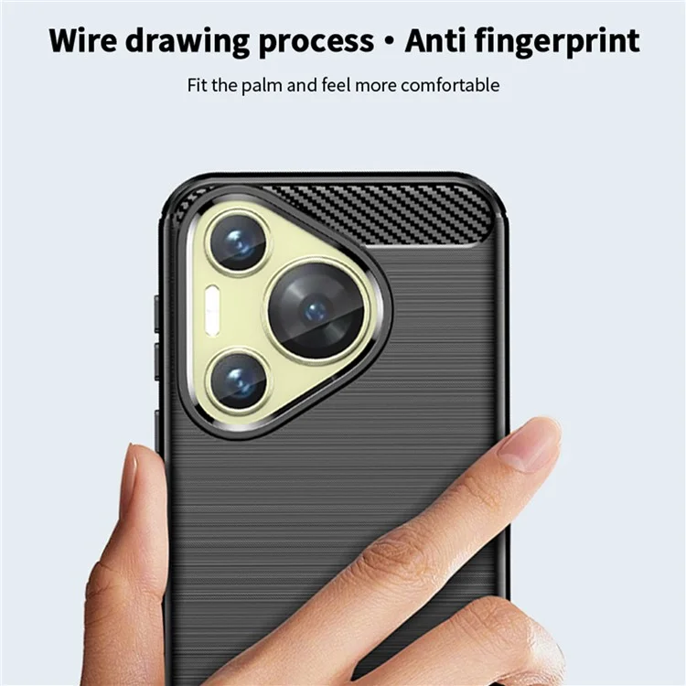 MOFI JK TPU Series-1 Für Huawei Pura 70 Case Brushed Drop Protection Back Phone Cover - Schwarz