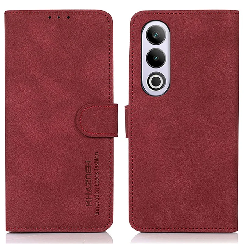 KHAZNEH For OnePlus Nord CE4 5G Case Folding Stand Cover Leather Wallet Phone Shell - Red