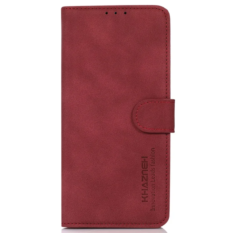 KHAZNEH For Google Pixel 10 Pro XL / 9 Pro XL Phone Case Folding Stand Cover Leather Wallet Shell - Red