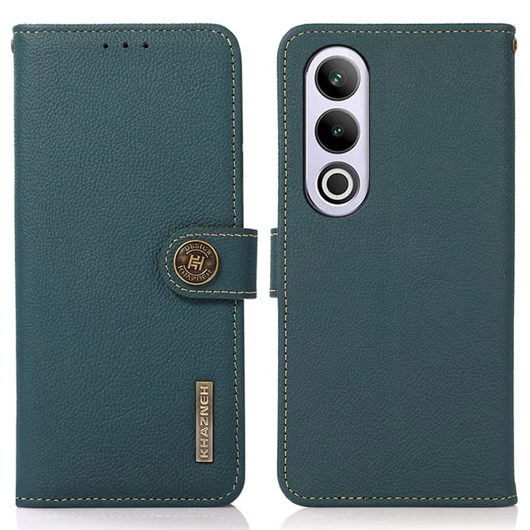 KHAZNEH Für OnePlus Nord CE4 5G Hülle RFID-Blockierung Anti-Drop Telefonständer Cover - Grün