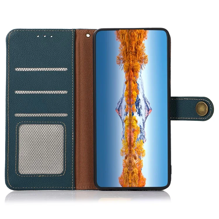 KHAZNEH Für OnePlus Nord CE4 5G Hülle RFID-Blockierung Anti-Drop Telefonständer Cover - Grün